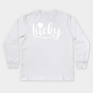 Lucky Shamrock Kids Long Sleeve T-Shirt